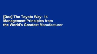 [Doc] The Toyota Way: 14 Management Principles from the World's Greatest