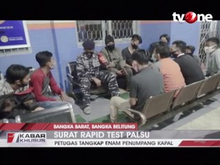 Bawa Surat Keterangan Rapid Test Palsu, 6 Orang Ditangkap