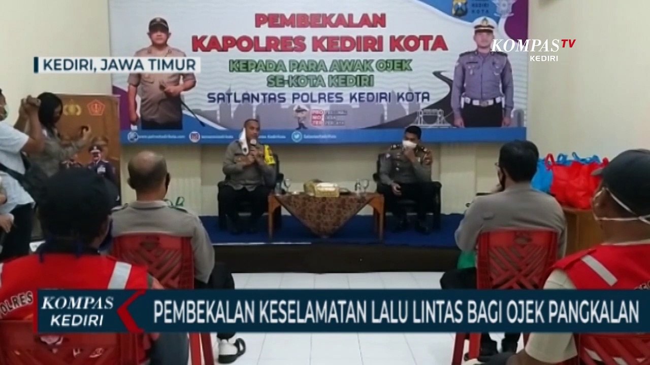 Satlantas Polres Kediri Kota Berikan Pembekalan Safety Riding Bagi Ojek Pangkalan