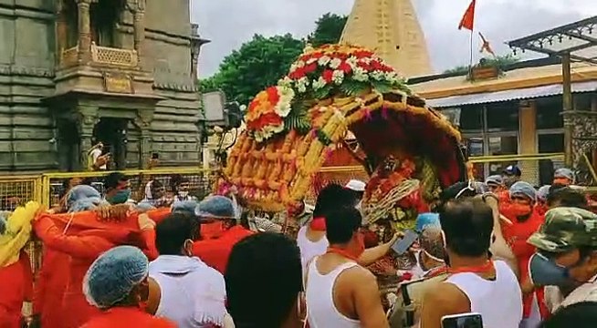 श्रावण मास प्रथम सोमवार सवारीः पहली बार बिना भक्तों के निकली बाबा महाकाल की सवारी