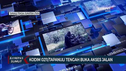 Personel Kodim 0211/Tapanuli Tengah Buka Akses Jalan