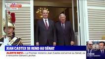 Jean Castex rencontre Gérard Larcher, le président du Sénat