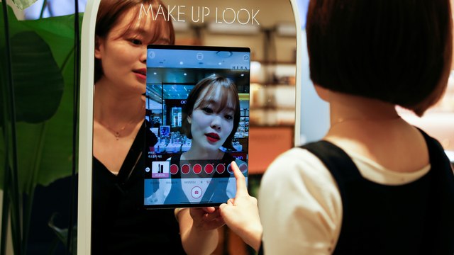 South Korean AR mirror helps keep cosmetics shoppers safe amid Covid-19 pandemic