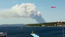 Çanakkale'de orman yangını! Dumanlar gökyüzünü kapladı