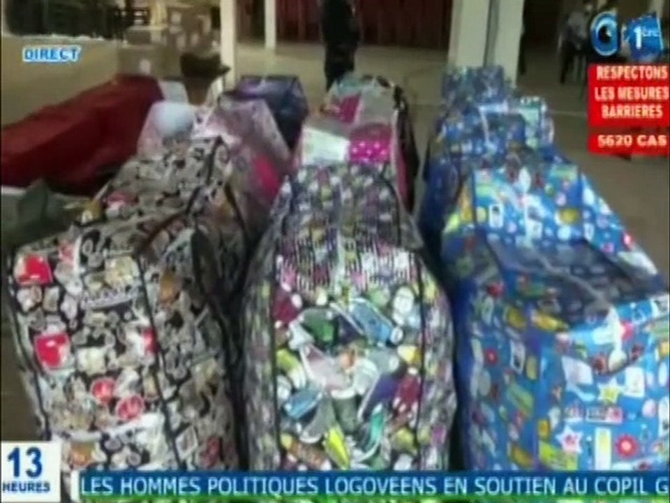 RTG/Remise de produits sanitaires à la coordination provinciale du Copil G7 à Koulamoutou par le PDG de Ogooué-lolo