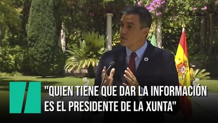 Sánchez: "Quien tiene que da la información es el presidente de la Xunta"