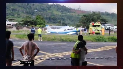 Avioneta sufre accidente en Macas, Morona Santiago