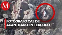 Rescatan a fotógrafo que cayó a un acantilado en Edomex