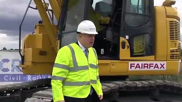 Boris Johnson visiting the Siemens facility in Goole