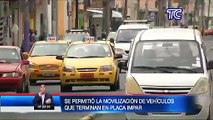 En Guayaquil se permitió la movilización de vehículos que terminan en placa impar