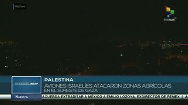 Palestina: aviones israelíes bombardearon zonas agrícolas en Gaza