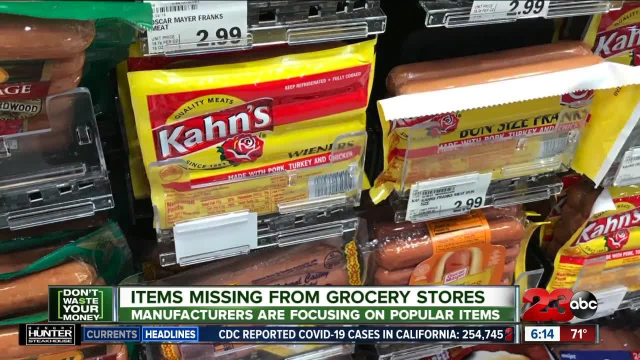 Items missing from grocery stores