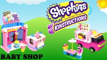 Shopkins Kinstructions Baby Shop, Food Fair Ice Cream Truck with Milkshake Scoops Shopville Funtoys
