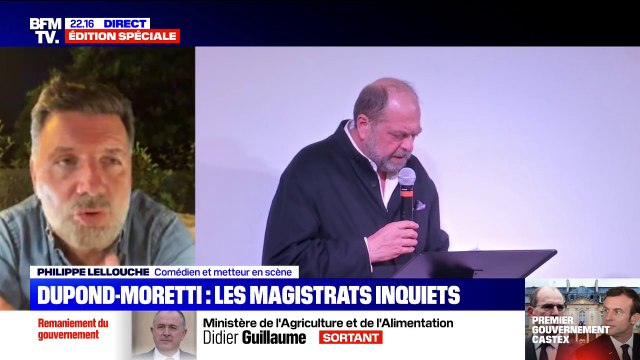 Pour l'acteur Philippe Lellouche, la nomination d'Éric Dupond-Moretti au poste de Garde des Sceaux est une consécration