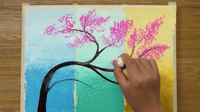 3 Piece Painting _ Acrylic painting technique [Peinture 3 pièces _ Technique de peinture acrylique]