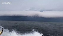 Epic shelf cloud forms over waters 40 miles off South New Jersey as storms hit Tri-State Area