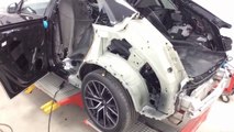 Audi Q8 arch and quarterpanel repair with Celette frame machine in Fix Auto, Blackburn