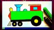 How to draw a Toy Train for beginners with colour | Drawing for kids with colour | step by step easy drawing for kids or beginners with colour | AKIBUKI