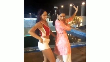 NORA FATEHI AND SHRADDHA KAPOOR DANCING TOGETHER ON THE SETS OF STREET DANCER.....