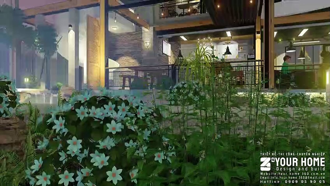 THIẾT KẾ QUÁN CAFE SÂN VƯỜN ĐẸP VID COFFEE VŨNG TÀU 722m2