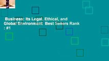 Business: Its Legal, Ethical, and Global Environment  Best Sellers Rank : #1