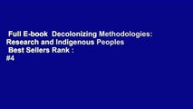 Full E-book  Decolonizing Methodologies: Research and Indigenous Peoples  Best Sellers Rank : #4