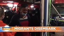 Ocean Viking: 180 migrants begin disembarking rescue ship in Sicily