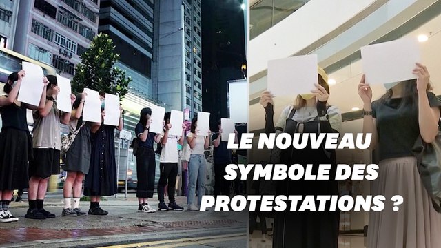Pourquoi les manifestants de Hong Kong brandissent des pancartes vierges