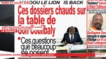Le Titrologue du 07 Juillet 2020 : Après son retour, ces dossiers chauds sur la table de Gon Coulibaly