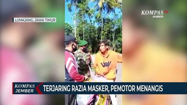 Terjaring Razia Masker, Pemotor Malah Menangis Histeris, Diduga Motornya Hasil Curian