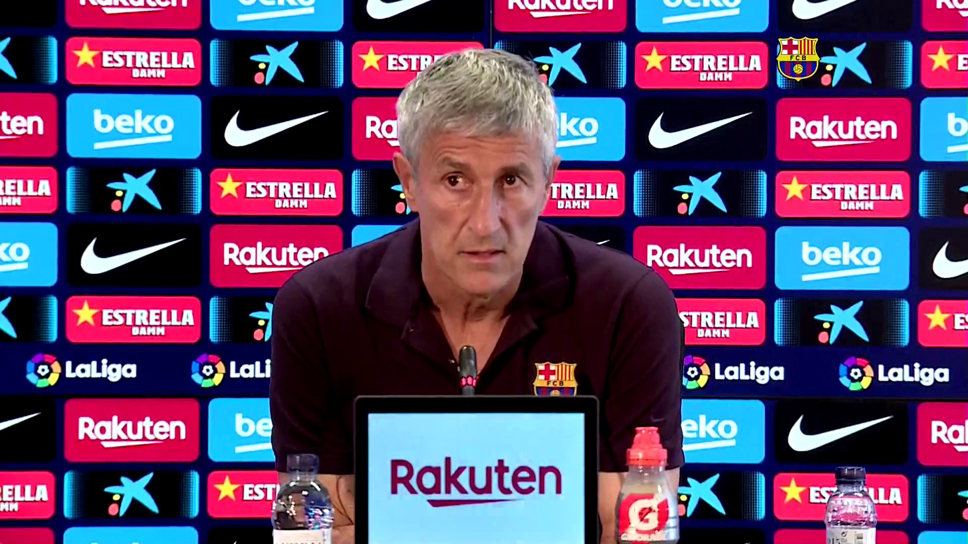 Setién defiende su labor en el Barça