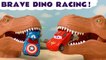 Hot Wheels Dinosaurs Brave Racing Challenge with Disney Pixar Cars 3 Lightning McQueen vs DC Comics and Marvel Avengers Superheroes with the Funny Funlings in this Family Friendly Full Episode Toy Story