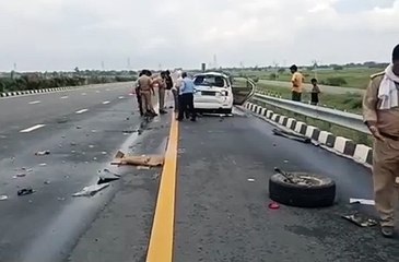 तेज रफ्तार फॉर्च्यूनर कार दुर्घटनाग्रस्त, 1 की मौत तथा एक घायल