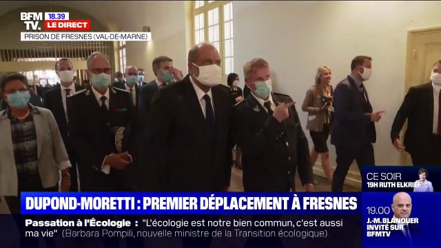 Le nouveau ministre de la Justice Eric Dupond-Moretti se trouve à la prison de Fresnes pour son premier déplacement