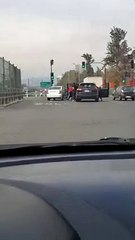 Encerrona a Conductor y su acompañante en Fontova con Américo Vespucio, Santiago, 6 de Julio 2020.