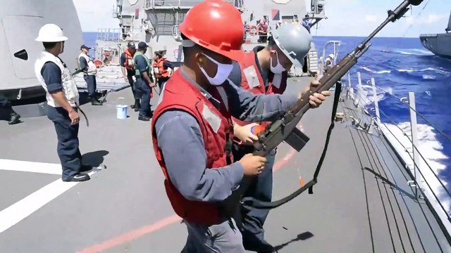 US Navy • Guided-Missile Destroyer • Conducts a RAS • Philippine Sea June 26, 2020