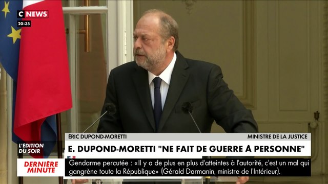 Remaniement : Éric Dupond-Moretti ne fait «de guerre à personne»