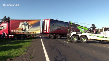 South African truckers block highways while on strike