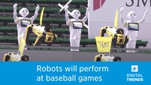 Robots are performing at spectatorless baseball games in Japan
