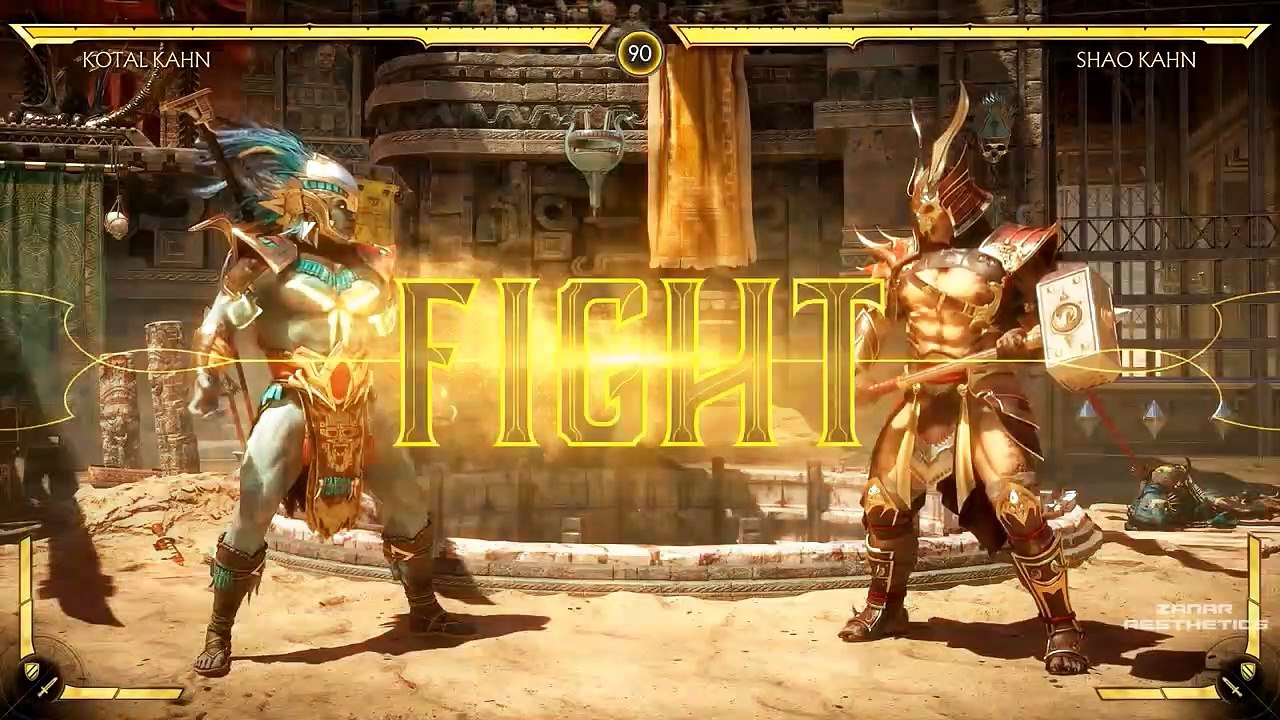 Mortal Kombat 11 - All Kotal Kahn vs Shao Kahn Fight Scenes 