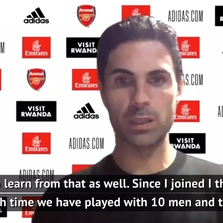 Arsenal have to learn after another red card - Arteta