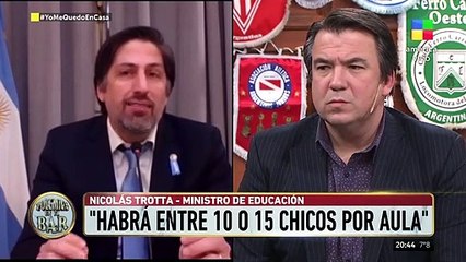 Mano a mano con Nicolás Trotta, el ministro de Educación, en Polémica en el Bar