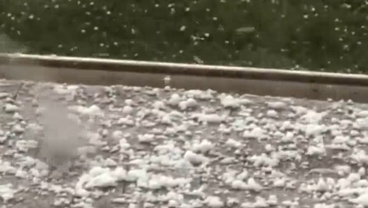 Hail falls in Bozeman