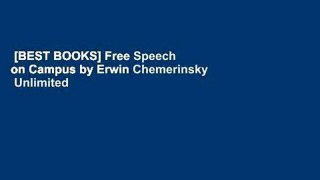 [BEST BOOKS] Free Speech on Campus by Erwin Chemerinsky  Unlimited
