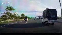 Speeding driver causes major crash on Thailand motorway