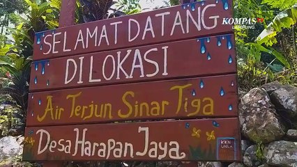 Melihat Pesona Air Terjun Sinar Tiga Kabupaten Pesawaran