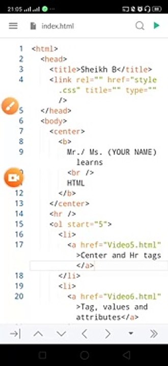 Paragraph tag