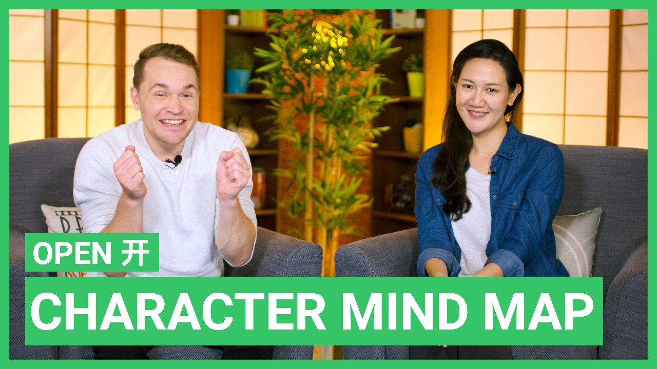 Character mind map:开 Open | Elementary Lesson | ChinesePod (v)
