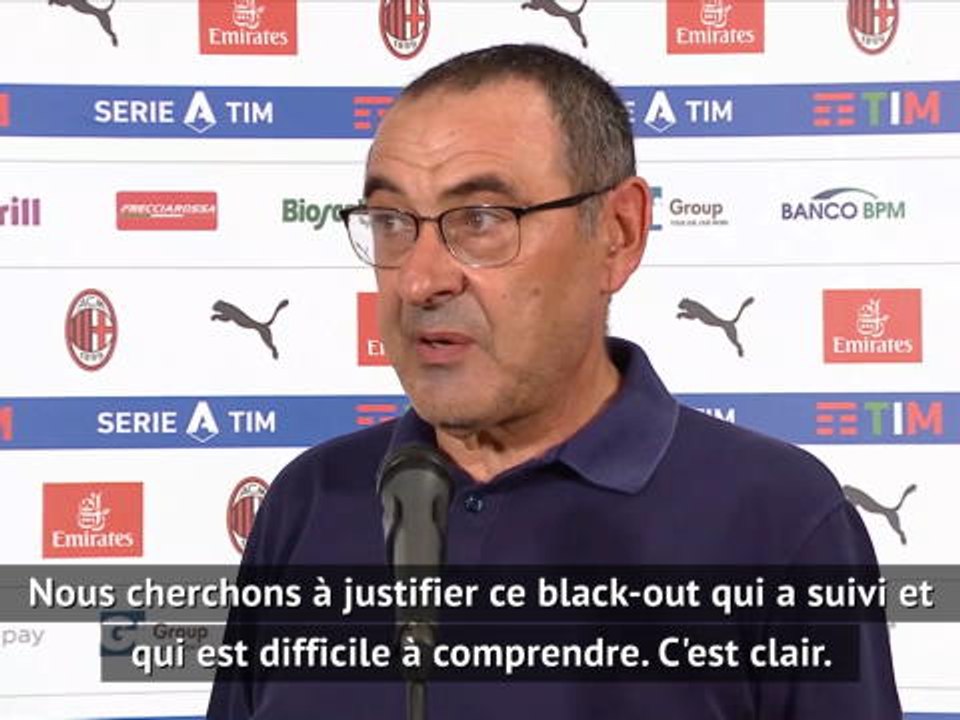 31e j. - Sarri : "Un black-out difficile à comprendre"
