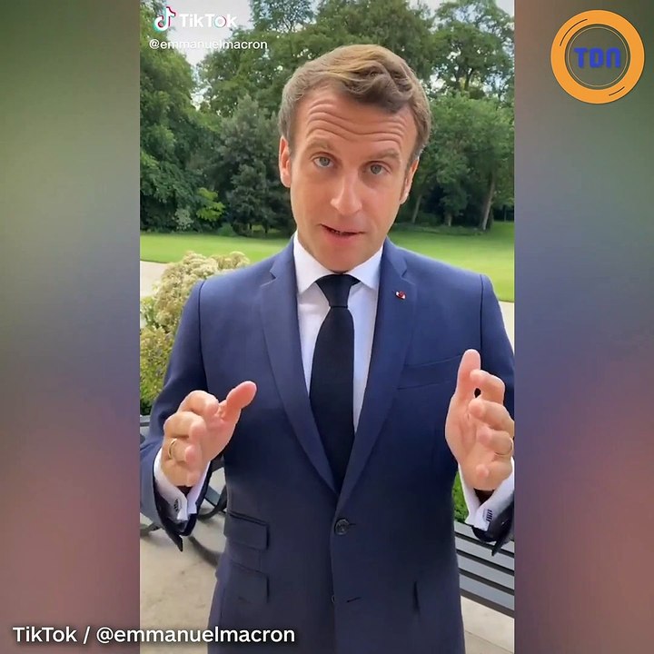 Emmanuel Macron dans l’air du temps avec cette vidéo TikTok destinée aux bacheliers !